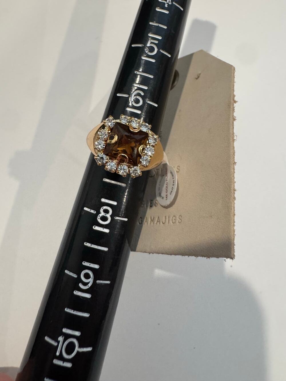 NEW Anthropologie goldplated halo ring size 7